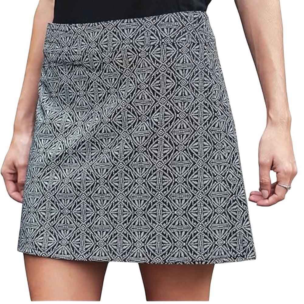 Rip Skirt Hawaii Wrap Skirt Size L Black Pearl Beach Print Adjustable Waist